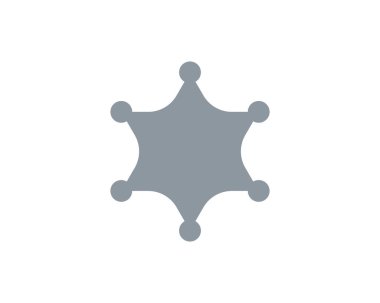 yıldız Şerif vektör simge illüstrasyon tasarım şablonu