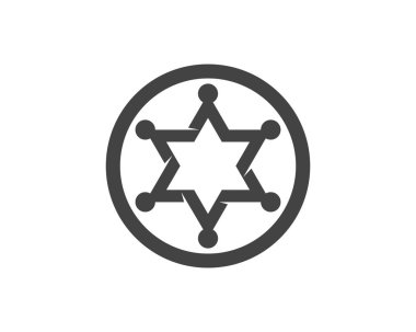 yıldız Şerif vektör simge illüstrasyon tasarım şablonu