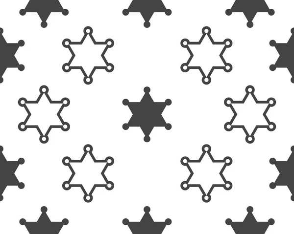 Étoile Sherif Vecteur Icône Illustration Conception Modèle — Image vectorielle