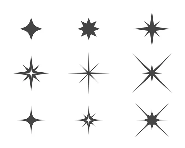 星形图标模板矢量图解设计 — 图库矢量图片