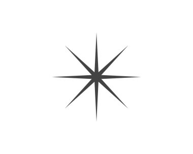 Yıldız simgesi şablon vektör illüstrasyon tasarımı