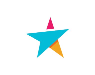 Yıldız simgesi şablon vektör illüstrasyon tasarımı