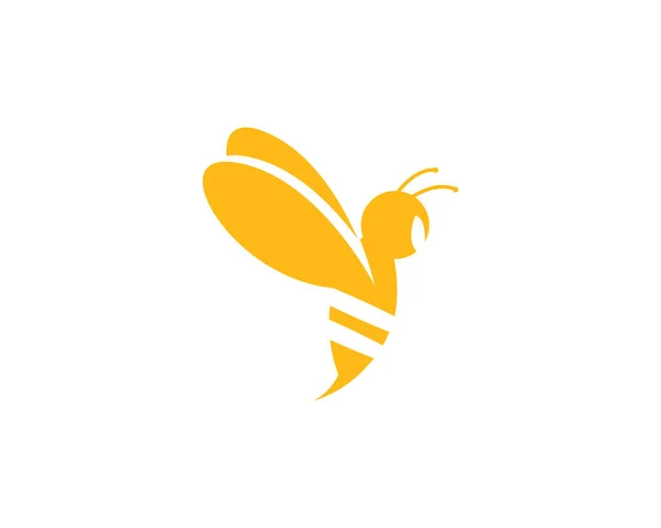 Logo Bee Modello Icona Vettoriale Illustrazione Design — Vettoriale Stock