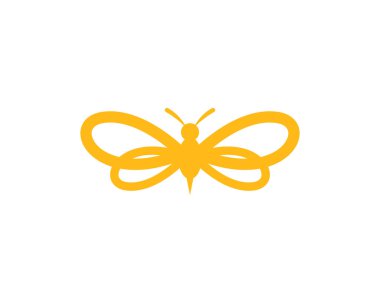 Arı Logo Şablonu vektör çizimi tasarımı