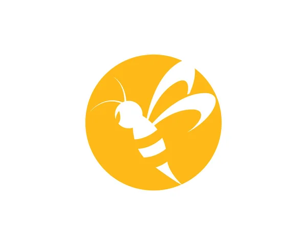 Bee Logo Template Vector Icon Illustration Design — Stock Vector