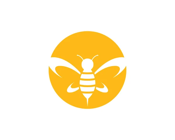 Pszczoła Logo Szablon Wektor Ikona Ilustracja Projekt — Wektor stockowy