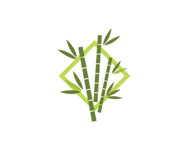 Bamboo Logo Template Vetor Ícone Ilustração Design —  Vetores de Stock