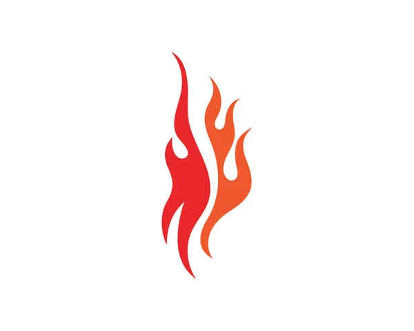 Tűz Láng Sablon Logo Vektoros Illusztráció Design — Stock Vector
