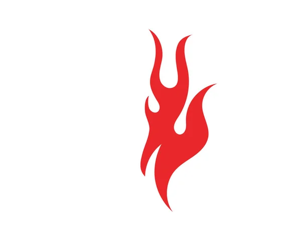 Fuego Llama Logo Plantilla Vector Ilustración Diseño — Vector de stock