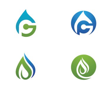 Yeşil ağaç yaprağı ekoloji doğa elementi vektörü logoları