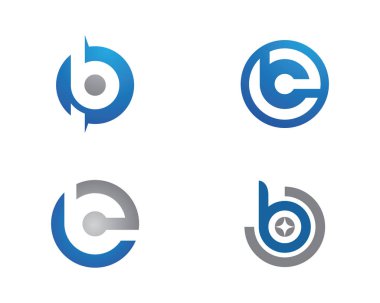 B mektup Logo şablonu vektör simgesi tasarım