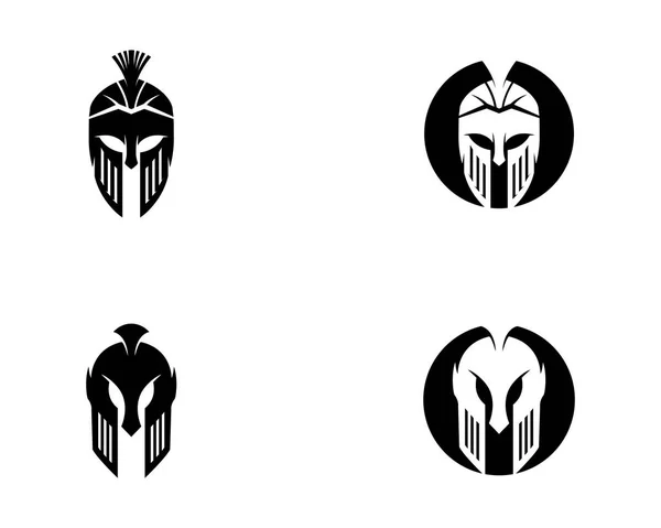 Spartan Casca Logo Șablon Vector Pictogramă Design — Vector de stoc