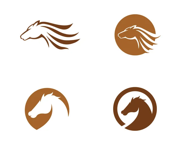 Desain Ilustrasi Ikon Templat Templat Kuda Logo - Stok Vektor