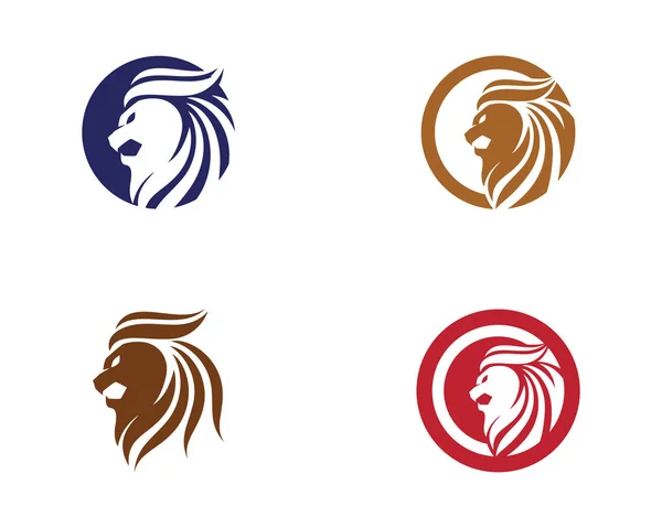Lew Logo Szablon Wektor Ikona Ilustracja Projektu — Wektor stockowy