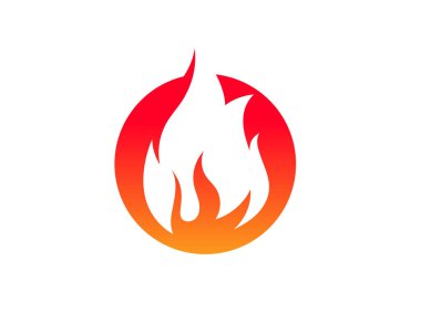 Ateş vektörü çizim şablonunu ateşle