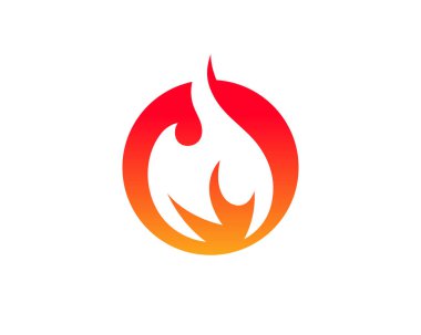 Ateş vektörü çizim şablonunu ateşle