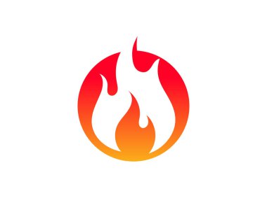 Ateş vektörü çizim şablonunu ateşle