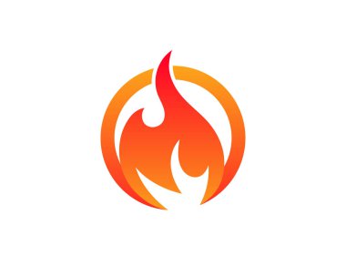 Ateş vektörü çizim şablonunu ateşle