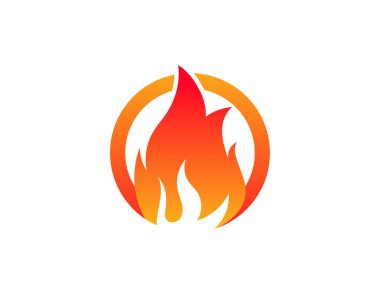 Ateş vektörü çizim şablonunu ateşle