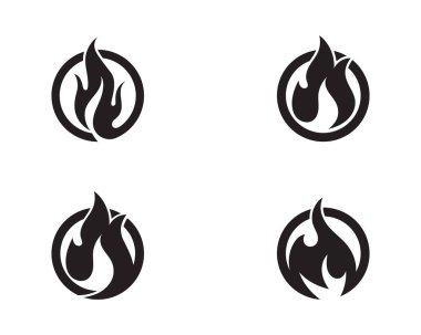 Ateş vektörü çizim şablonunu ateşle