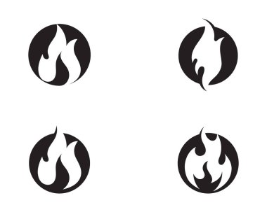 Ateş vektörü çizim şablonunu ateşle