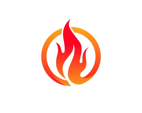 Feuer Flammenvektor Illustration Design Vorlage — Stockvektor