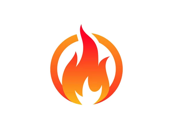 Feuer Flammenvektor Illustration Design Vorlage — Stockvektor