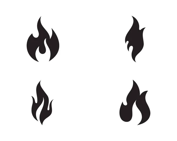 Tűz Láng Vektor Illusztráció Tervezési Sablon — Stock Vector