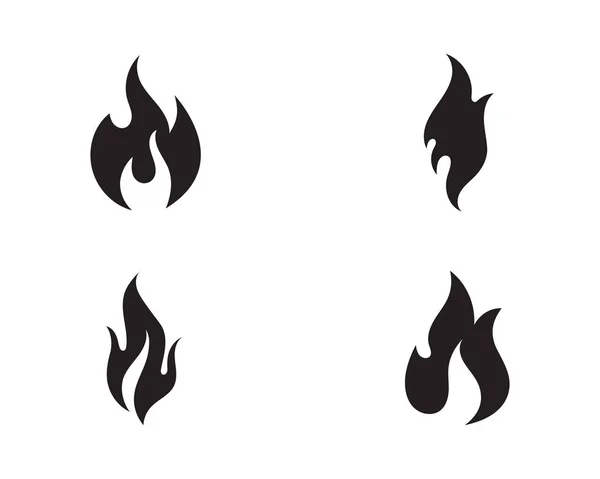 Feuer Flammenvektor Illustration Design Vorlage — Stockvektor