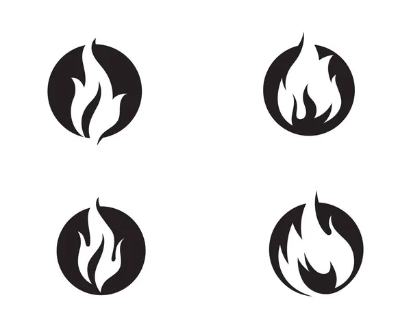 Ateş Vektörü Çizim Şablonunu Ateşle — Stok Vektör