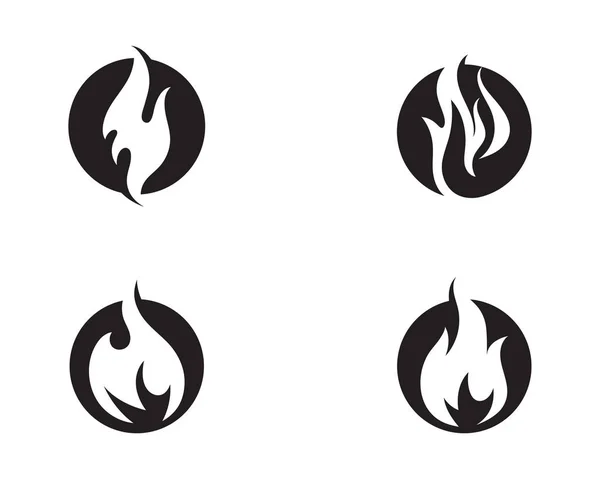 Feuer Flammenvektor Illustration Design Vorlage — Stockvektor