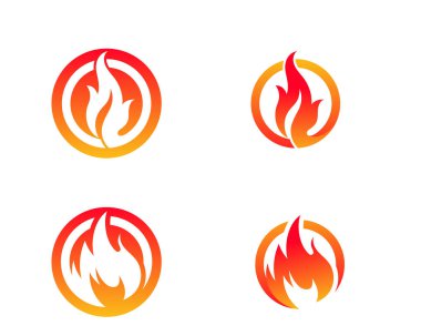 Ateş vektörü çizim şablonunu ateşle