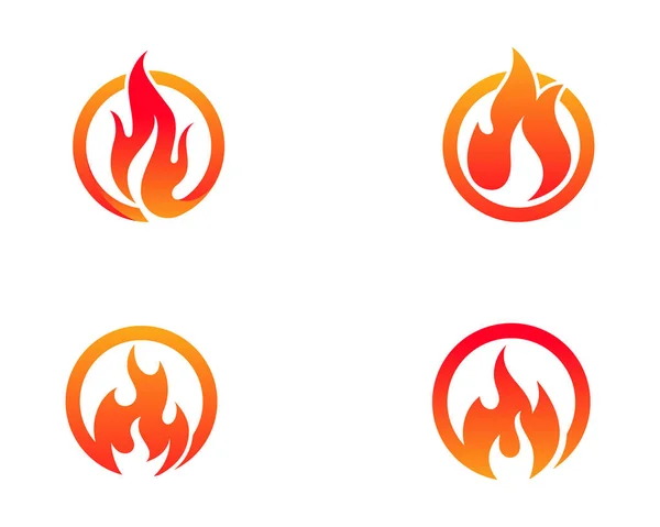 Feuer Flammenvektor Illustration Design Vorlage — Stockvektor