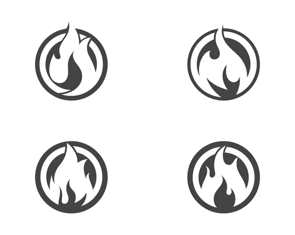 Feuer Flammenvektor Illustration Design Vorlage — Stockvektor