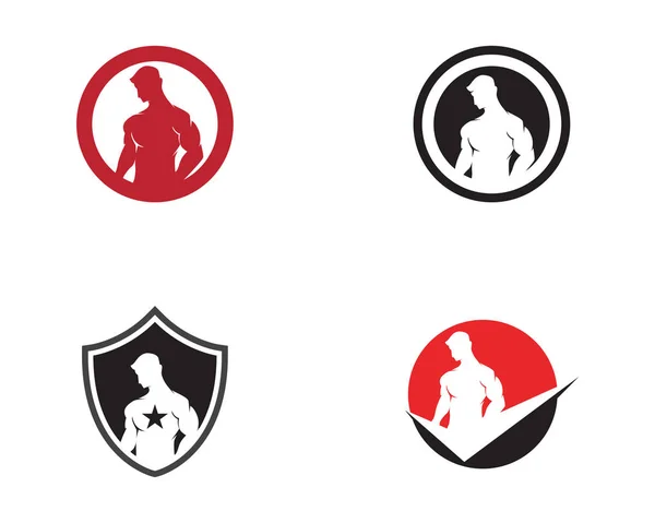 Vektor Objekt Und Symbole Für Sportabzeichen Sportabzeichen Fitness Logo Design — Stockvektor