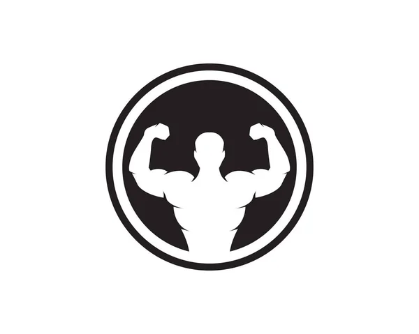 Vektor Tárgy Ikonok Sport Label Tornaterem Jelvény Fitness Logo Design — Stock Vector