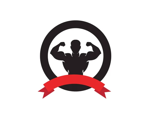 Oggetti Vettoriali Icone Etichetta Sportiva Badge Palestra Fitness Logo Design — Vettoriale Stock