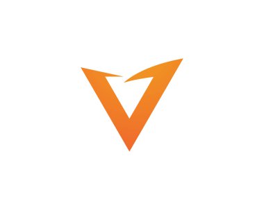 V Harfi Yıldırım Logo Şablonu vektör resimleme tasarımı