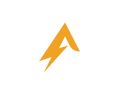 Bir Harf Yıldırımı Logo Şablonu vektör resimleme tasarımı