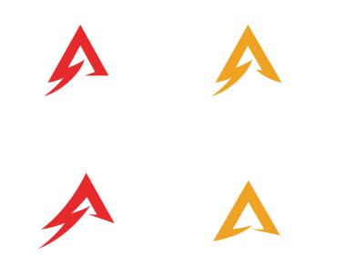 Bir Harf Yıldırımı Logo Şablonu vektör resimleme tasarımı