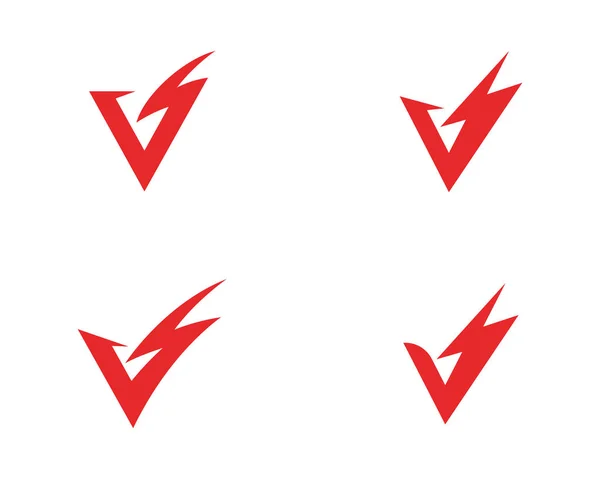 Carta Lightning Logo Template Vetor Ícone Ilustração Design — Vetor de Stock
