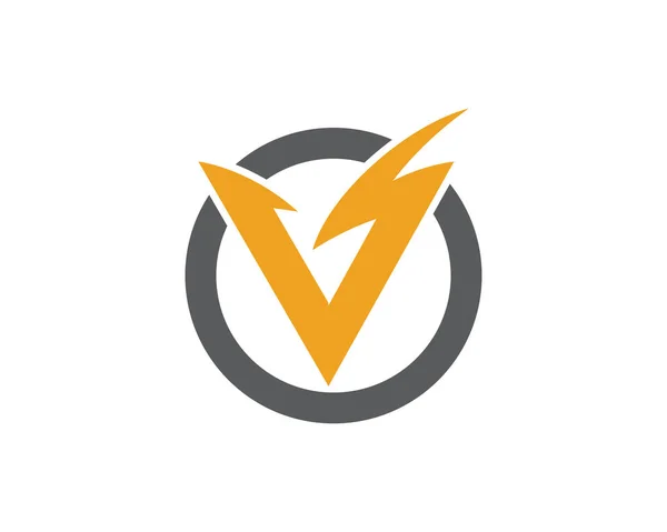 Harfi Yıldırım Logo Şablonu Vektör Resimleme Tasarımı — Stok Vektör