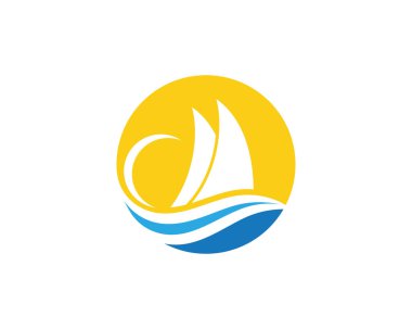 Seyahat gemisi Logo Şablonu vektör çizimi tasarımı