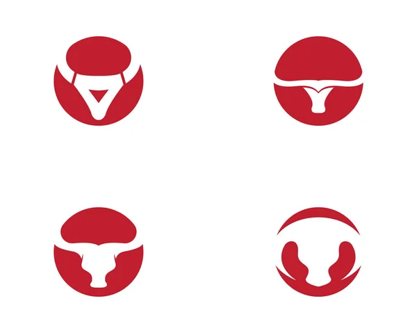 Taurus Logo Template Vector Icon Illustration Design — Stock Vector