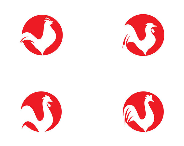 Rooster Logo Template vector icon illustration design