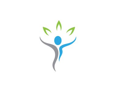 İnsan karakteri logosu çizim vektörü tasarımı