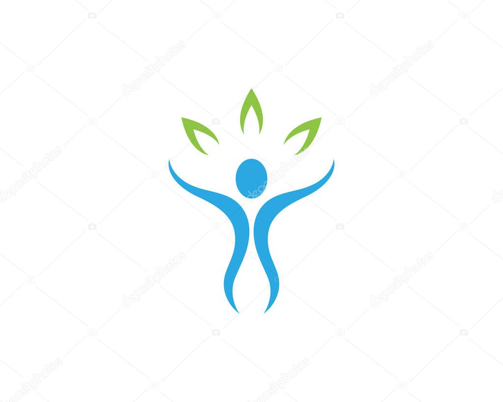 Human character logo sign illustration vector design