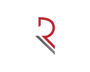 R harfi logo şablon vektör illüstrasyon tasarımı