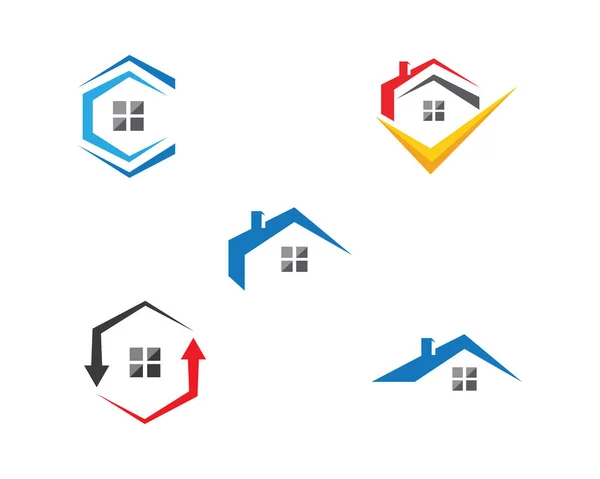 Inmobiliaria Propiedad Construcción Diseño Logo — Vector de stock