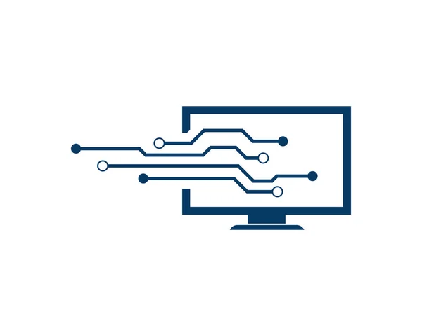 Lcd Led Monitor Ícone Vetor Ilustração Design Logotipo — Vetor de Stock